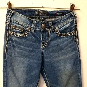 Silver Fluid Denim Jean's sz 25/31